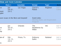 Trade Show & Event Calendar
