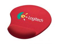 Promotional Giveaway Office | Solid Jersey Gel Mouse Pad / Wrist Rest Red