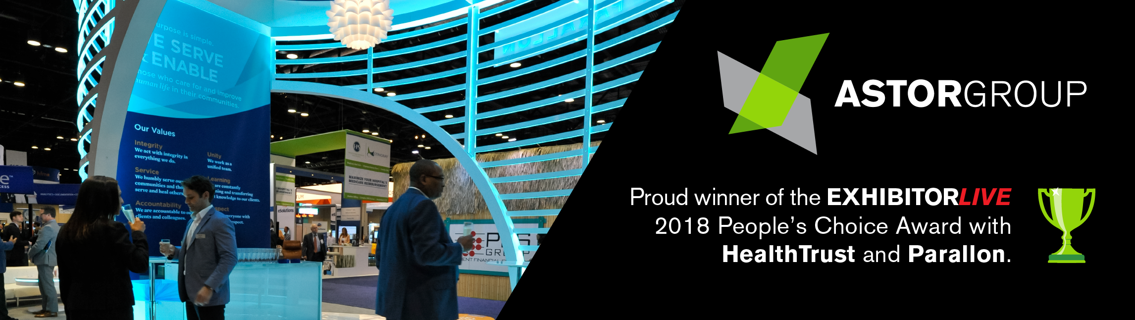 Astor Group: Proud winners of the EXHIBITORLIVE 2018 People's Choice Award.